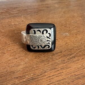 Silpada Black and Silver Ring